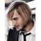 Mature Blonde Straight Short Hand-Tied Synthetic Men Wigs