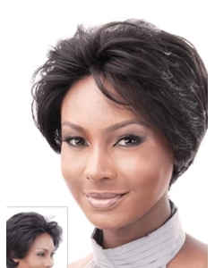 Durable Auburn Layered Lace Front Straight Short Human Hair Women Wigs