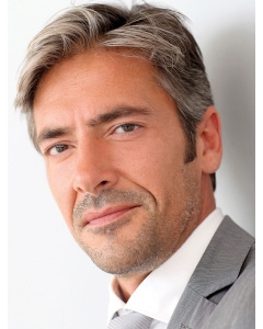 Polite White Straight Short Hand-Tied Synthetic Men Wigs