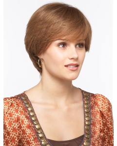 Top Monofilament Straight Short With Bangs Synthetic Women Wigs