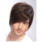 Radiant Brown Straight Short Hand-Tied Human Hair Men Wigs