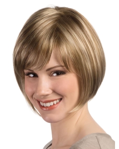 Blonde Straight Short Monofilament Synthetic Women Bob Wigs
