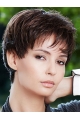 Brown Flexibility Boycuts Straight Short Capless Synthetic Women Wigs