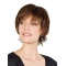 Lace Front Graceful With Bangs Straight Short Human Hair Women Wigs
