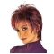 Soft Red Straight Short Capless Synthetic Women Wigs For Cancer