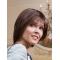 Impressive Brown Straight Short With Bangs Lace Synthetic Women Wigs