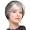 Soft Lace Front Short Synthetic Women Grey Wigs