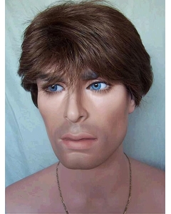 Cosy Brown Straight Short Capless Synthetic Men Wigs