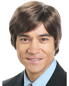 Amazing Brown Straight Short Capless Synthetic Men Wigs