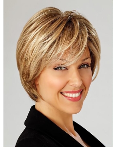 Synthetic Short Blonde Lace Front Cosy Synthetic Women Wigs For Cancer