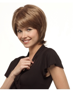 Incredible Brown Straight Short Capless Synthetic Women Bob Wigs