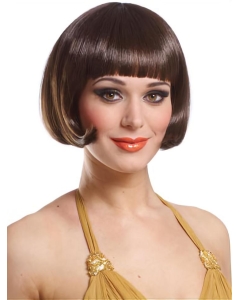 Fashionable Brown Straight Short Capless Synthetic Women Bob Wigs