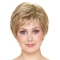 Wavy Short With Bangs Capless 8" Blonde Synthetic Women Wigs