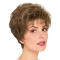 Cheap Wavy Short Brown Layered Capless  Synthetic Women Wigs 