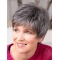 Short 8" Capless Grey Synthetic With Bangs Good Quality Elderly Women Wigs
