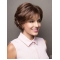 Wavy 4" Short Brown  Capless Synthetic Women Bob Wigs