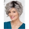 New 8" Short Wavy Capless Synthetic Grey Women Wigs