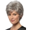 Wavy 8" Capless Short Synthetic Grey Women Wigs