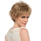 6" Wavy Short  With Bangs Blonde Monofilament Synthetic Women Wig