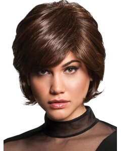 Wavy Brown Short Best Capless Synthetic Women Wigs