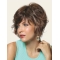 Comfortable Brown Wavy Short Monofilament Synthetic Women Wigs