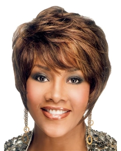 Beautiful Auburn Wavy Short Capless Human Hair African American Women Wigs