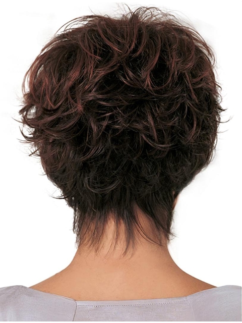 Best Auburn Wavy Short Capless Synthetic Women Wigs