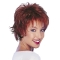 Stylish Red Wavy Short Capless Human Hair Women Wigs