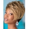 Popular Blonde Wavy Short Capless Synthetic African American Women Wigs