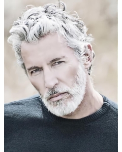 Stylish Wavy Hand Tied Short Human Hair Men Wigs