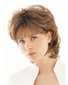 Beautiful Brown Wavy Short Capless Synthetic Classic Women Wigs