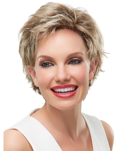 Blonde Wavy Stylish Short Monofilament Synthetic Women Wigs
