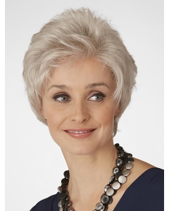 Amazing Short Wavy Lace Front Synthetic Grey Women Wigs