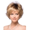 Designed Blonde Wavy Short Capless Synthetic Women Wigs