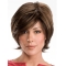 Sassy Brown Wavy Short Capless Human Hair Women Wigs