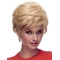 Polite Blonde Wavy Short Human Hair Celebrity Women Wigs