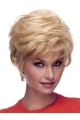 Polite Blonde Wavy Short Human Hair Celebrity Women Wigs