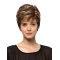 Fantastic Wavy Short Brown Boycuts Monofilament Synthetic Women Wigs