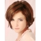 Popular Auburn Wavy Short Layered Lace Front Human Hair Women Wigs