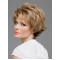  Brown Short Wavy Layered Comfortable Lace Front Human Hair Lady Wigs