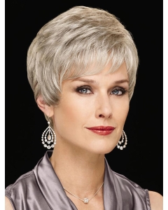Fabulous Short Wavy Capless Grey Synthetic Women  Wigs