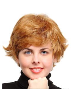 Best Auburn Wavy Short Capless Synthetic Women Wigs