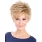 New Design Short Wavy Blonde Layered Capless Fabulous Synthetic Women Wigs