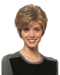 Fantastic Wavy Short Blonde Capless Boycuts Hot Synthetic Women Wigs