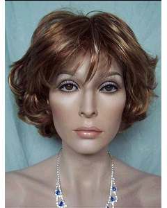 Faddish Wavy Short With Bangs Lace Front Synthetic Women Wigs