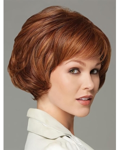 Easy Auburn Wavy Short Capless Classic Synthetic Women Wigs