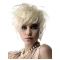 Young Fashion Short Platinum Blonde  Lace Front Human Hair Women Wigs