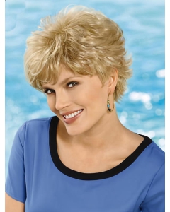 So Great Short Wavy Blonde Layered Capless Beautiful Synthetic Women Wigs