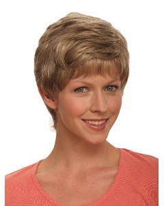 Brown Faddish Boycuts Wavy Short Capless Synthetic Women Wigs