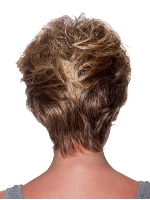 Fashionable Blonde Wavy Short Capless Synthetic Women Wigs